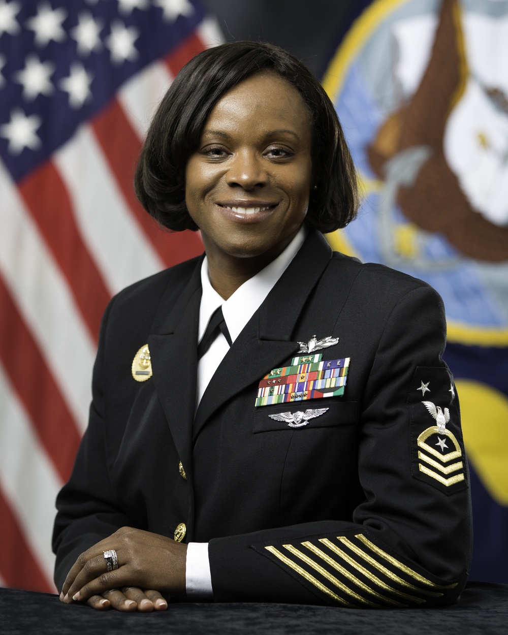 Official portrait of Command Master Chief, Naval Support Activity Mid-South, Command Master Chief Marilyn E. Kennard, US Navy