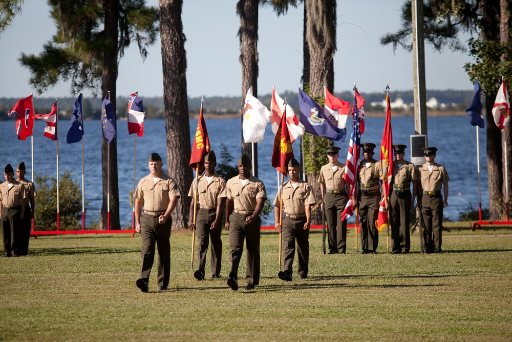 Ground Supply School change of command ceremony