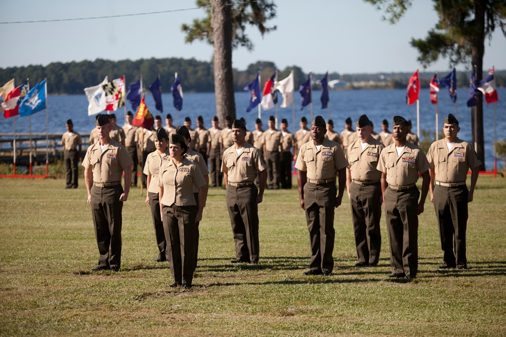 Ground Supply School change of command ceremony