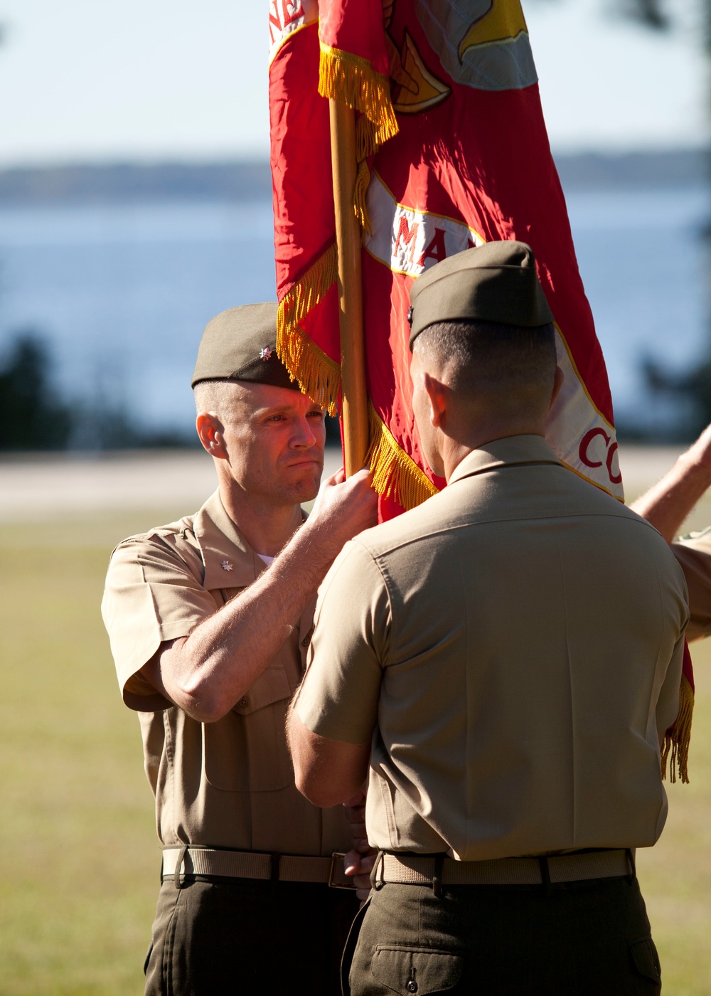 Ground Supply School change of command ceremony