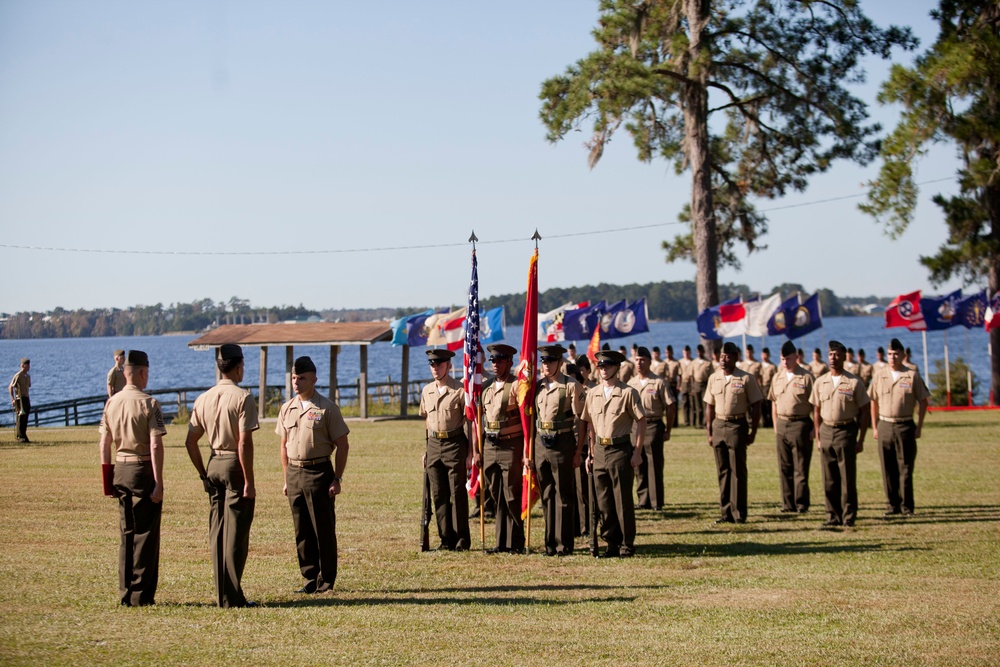 Ground Supply School change of command ceremony