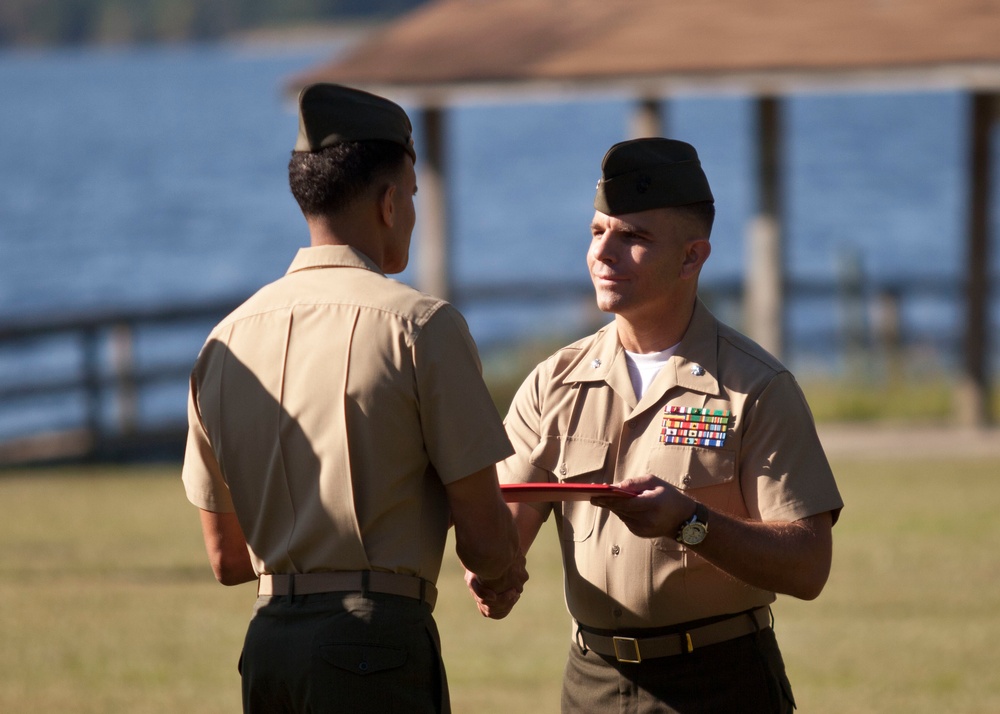 Ground Supply School change of command ceremony