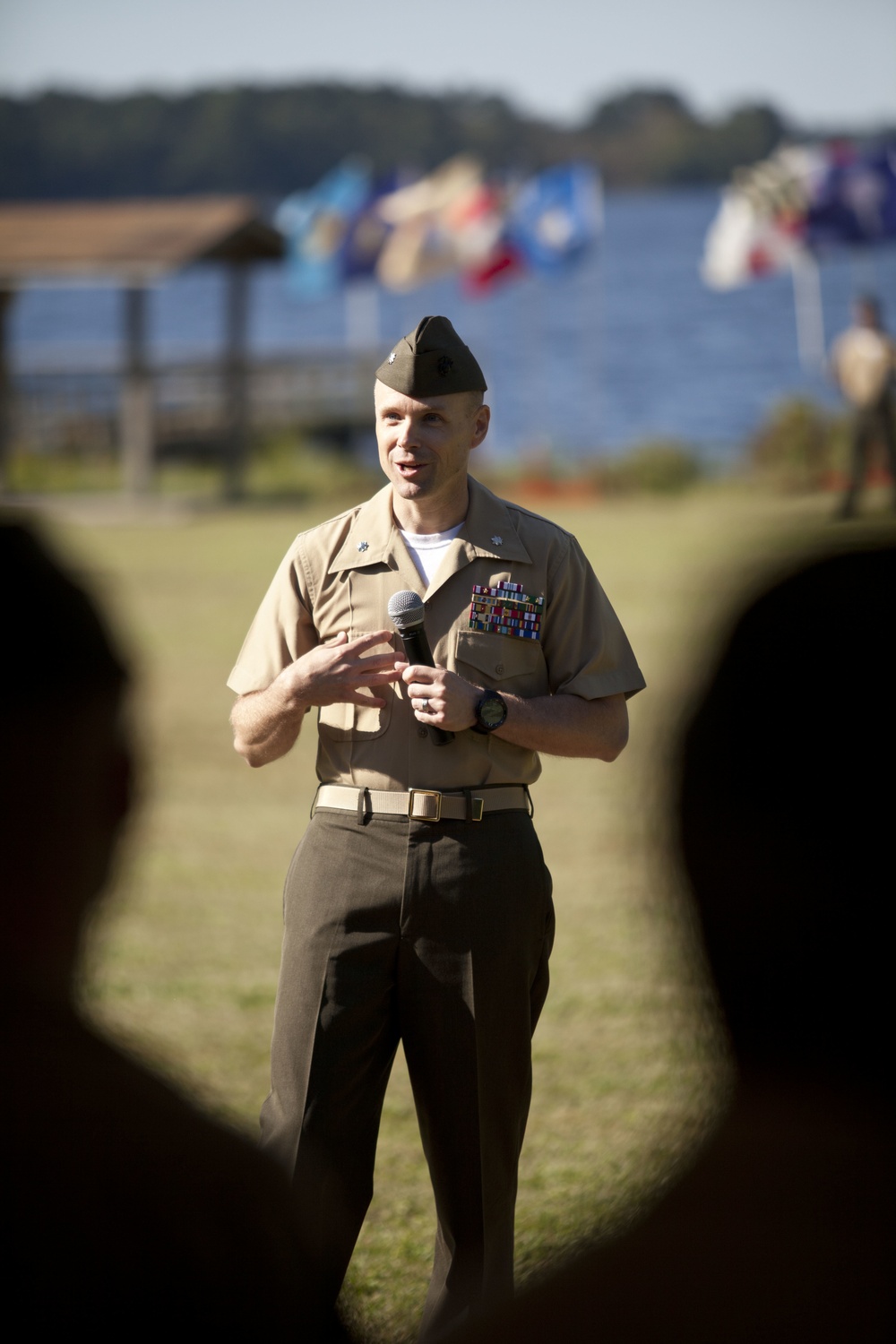 Ground Supply School change of command ceremony