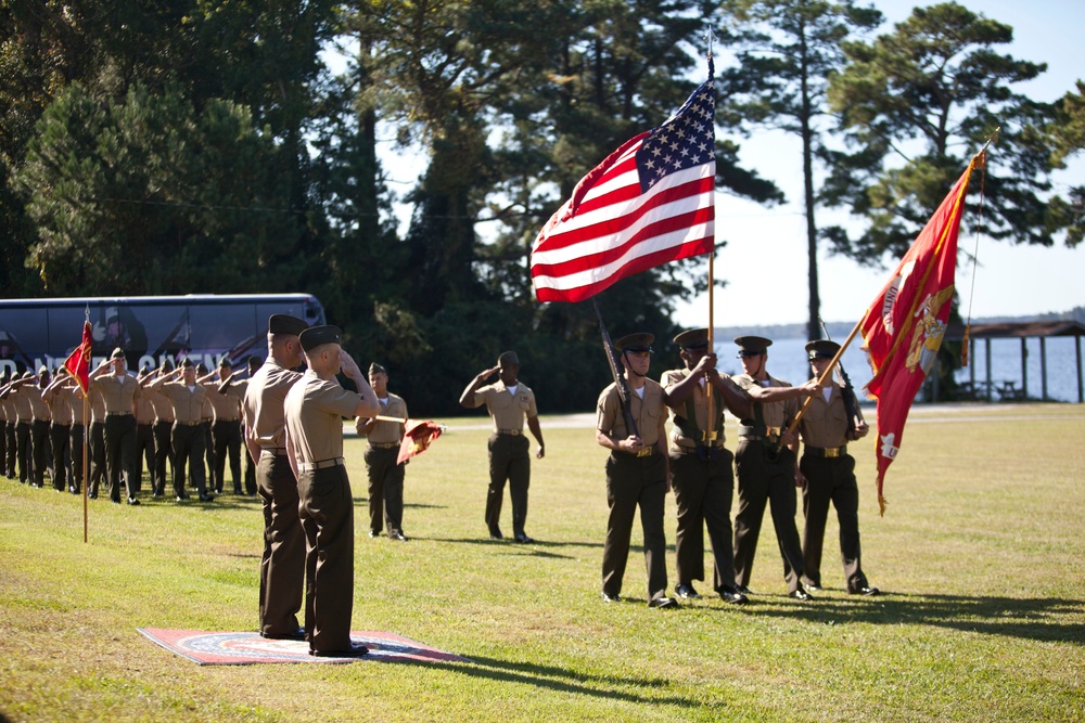 Ground Supply School change of command ceremony