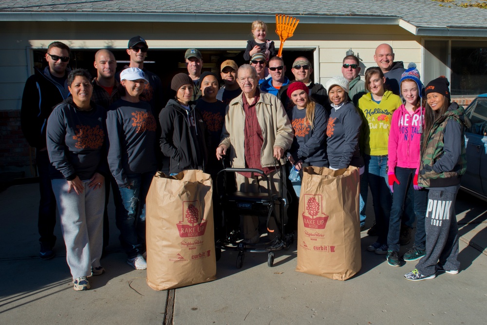 Airmen volunteer during 30th annual Rake Up Boise