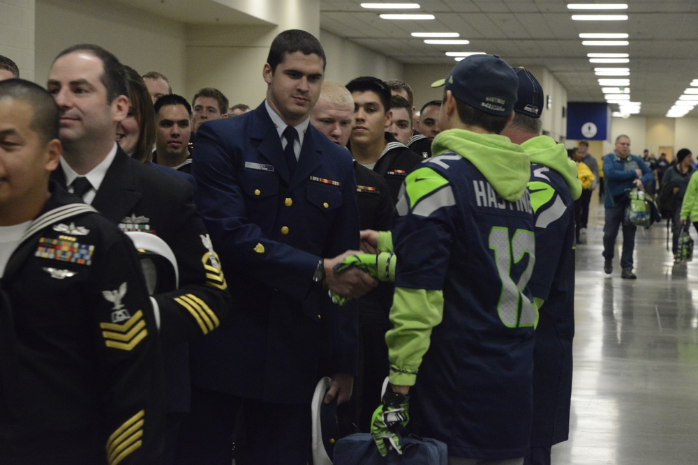 Coast Guard members volunteer for Seahawks' salute to service game