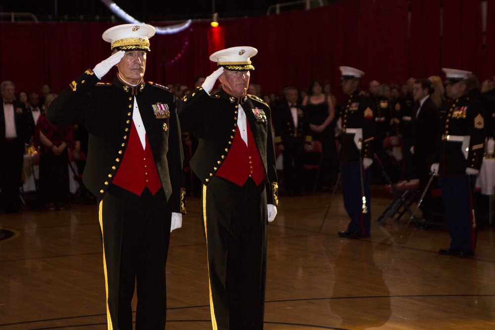 Top Dog: Chairman of Joint Chiefs of Staff attends Marine Corps Ball at Camp Lejeune