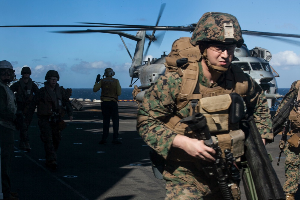 U.S. Marines, Navy test casualty assistance skills at sea