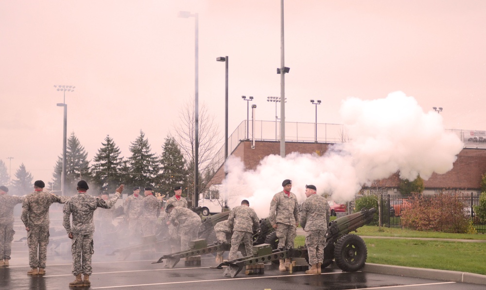 Division Artillery (DIVARTY) rendered gun salute during the Korean War Veteran Salute on November 13, 2015