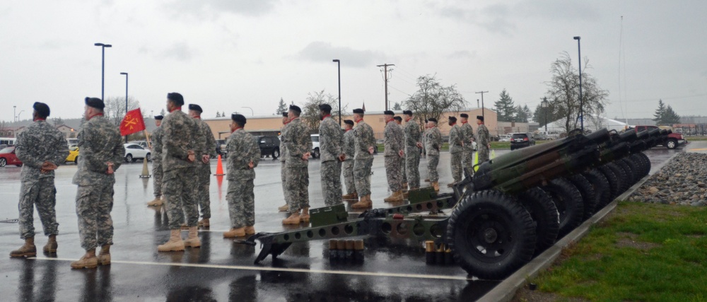 Division Artillery (DIVARTY) renders salute during JBLM Korean War Veteran Salute