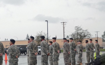 Division Artillery (DIVARTY) renders salute during JBLM Korean War Veteran Salute