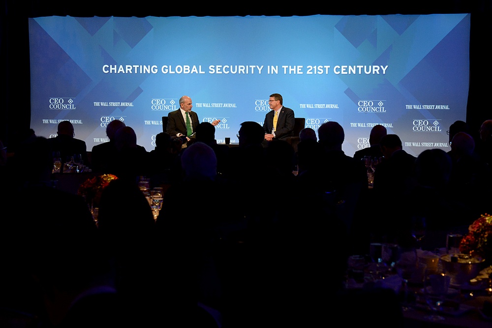 Secretary of defense provides remarks on global security in the 21st Century at the Wall Street Journal Chief Executive Officer Council annual meeting