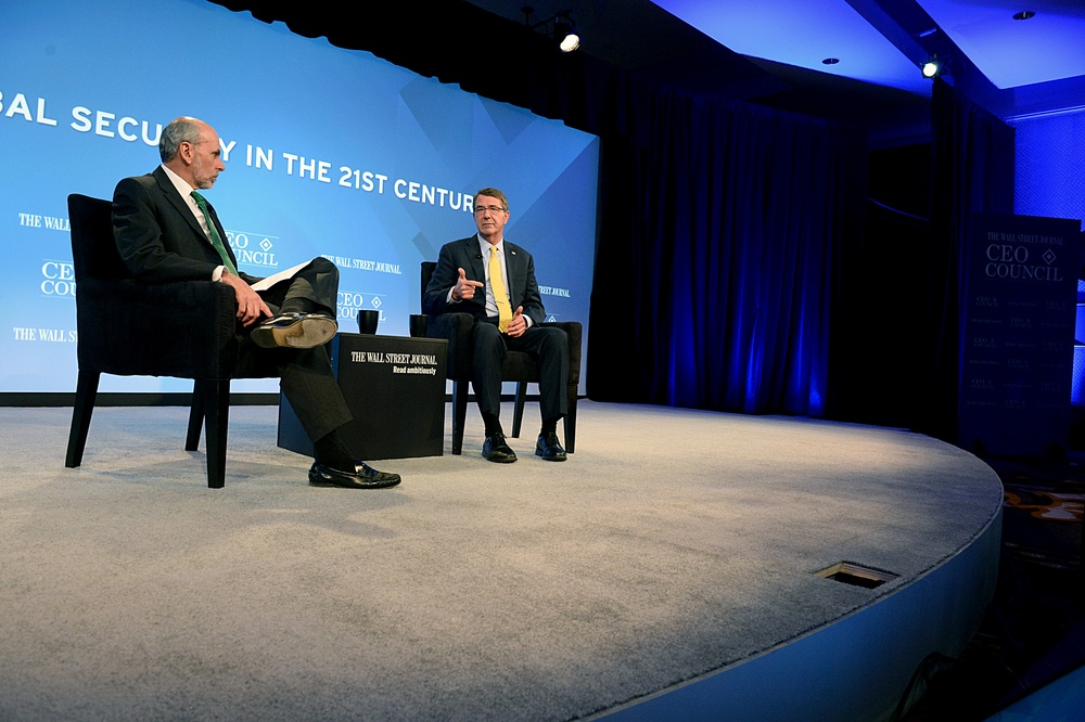 Secretary of defense provides remarks on global security in the 21st Century at the Wall Street Journal Chief Executive Officer Council annual meeting