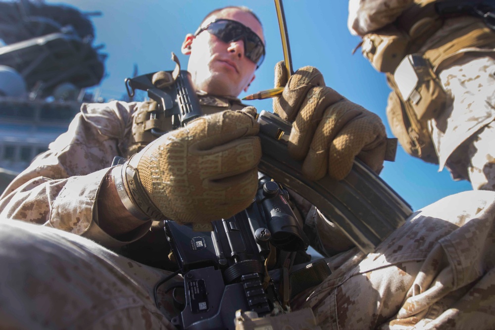 Live-fire shoot aboard USS Kearsarge (LHD 3)