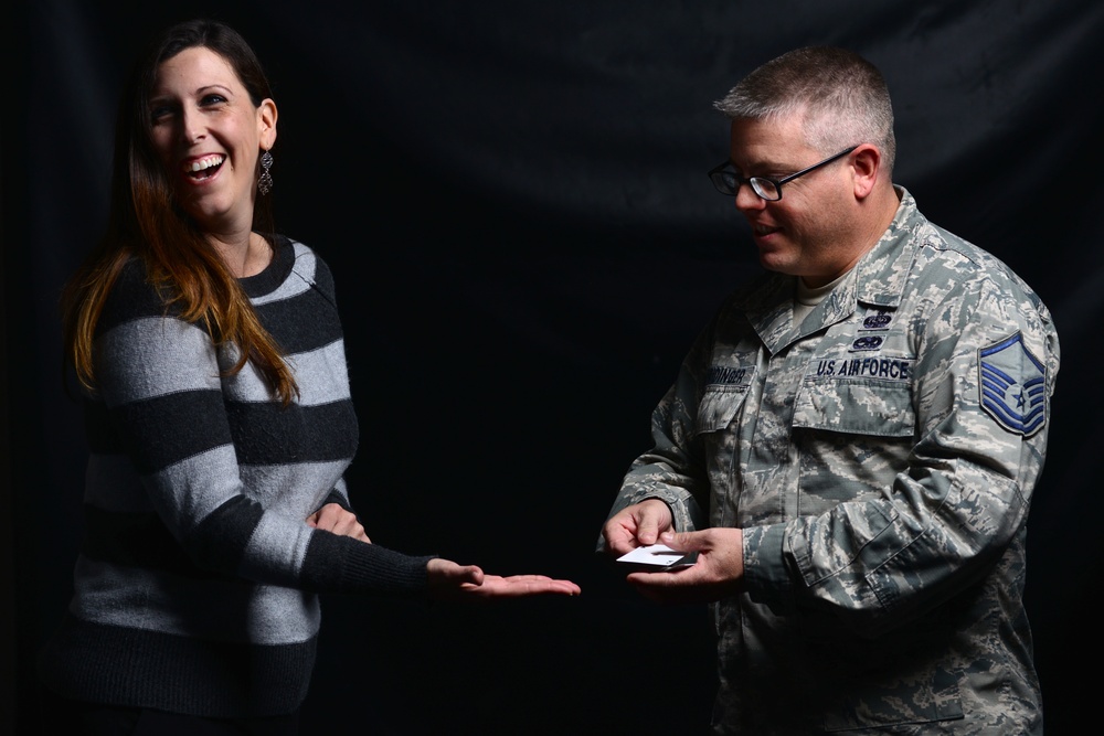 Messages in magic: First sergeant reaches Airmen, veterans through tricks