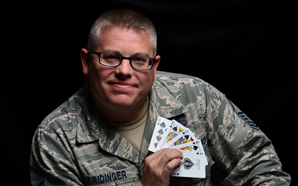 Messages in magic: First sergeant reaches Airmen, veterans through tricks