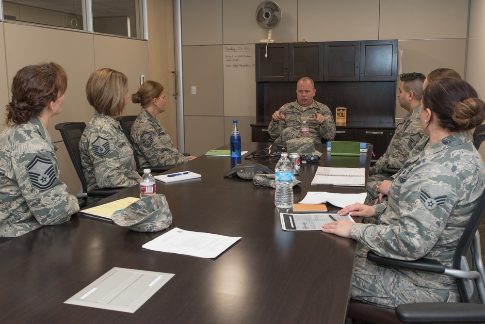 Command chief master sergeant of the Air National Guard visits Wyoming