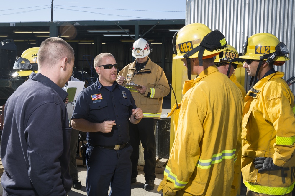 Simulated Confined Space Rescue aboard MCLB Barstow