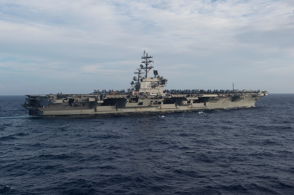 USS Ronald Reagan replenishment at sea