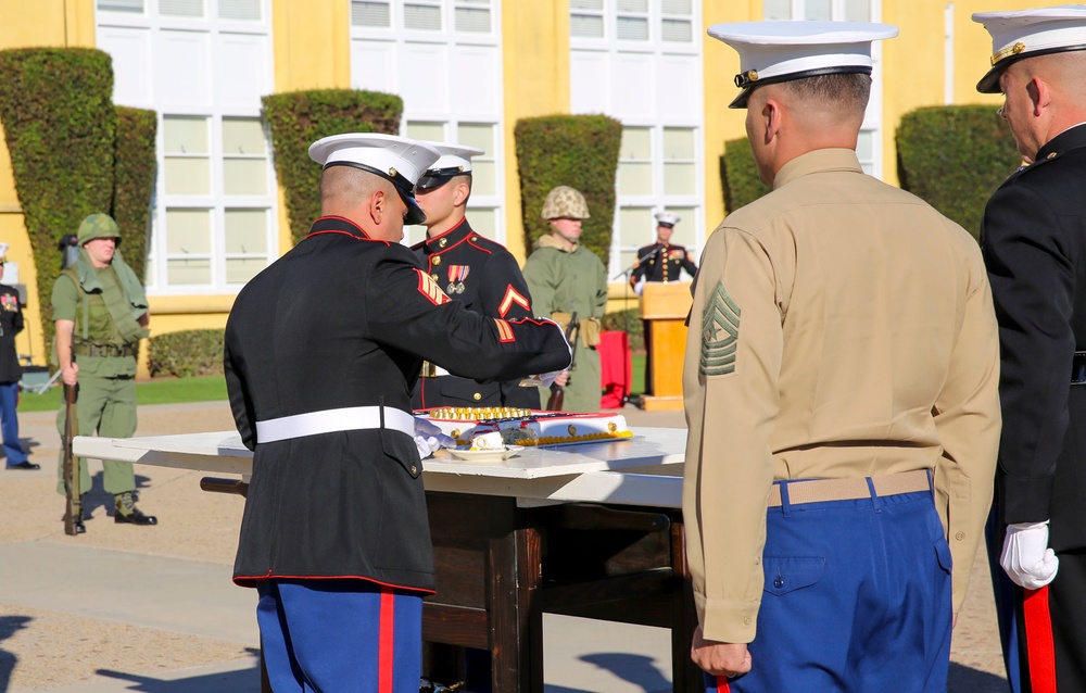 240th Marine Corps Birthday Cake Cutting Ceremony