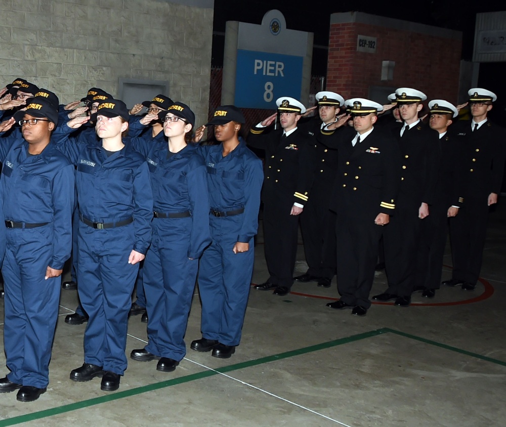 University of Illinois NROTC recruits attend capping ceremony