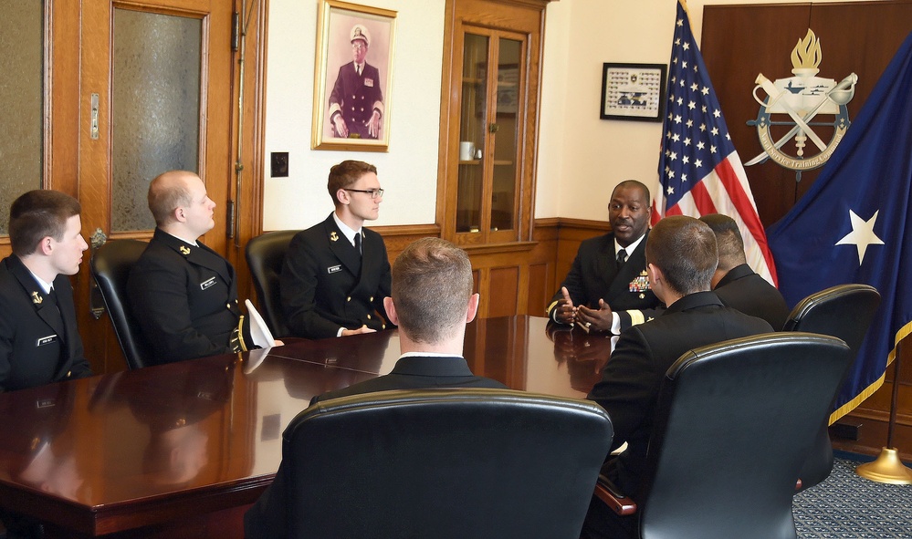 University of Illinois NROTC recruits attend capping ceremony