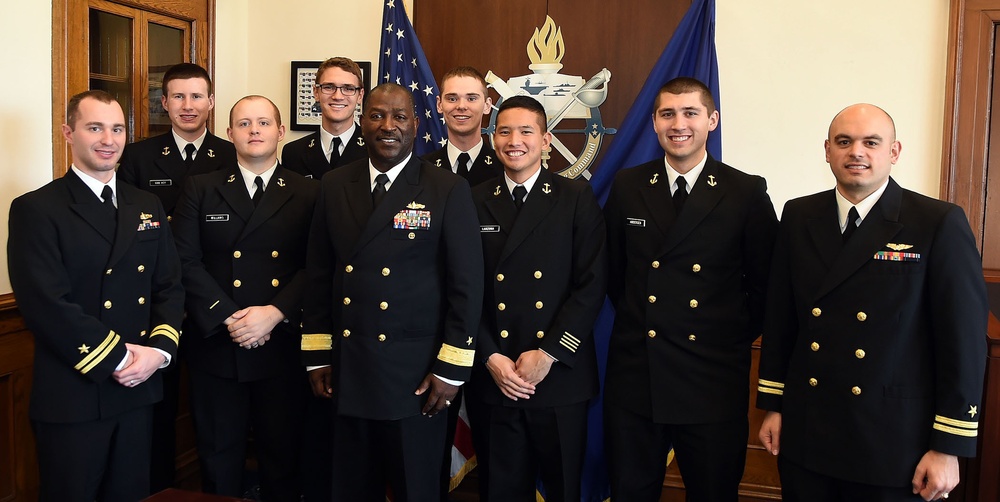 University of Illinois NROTC recruits attend capping ceremony