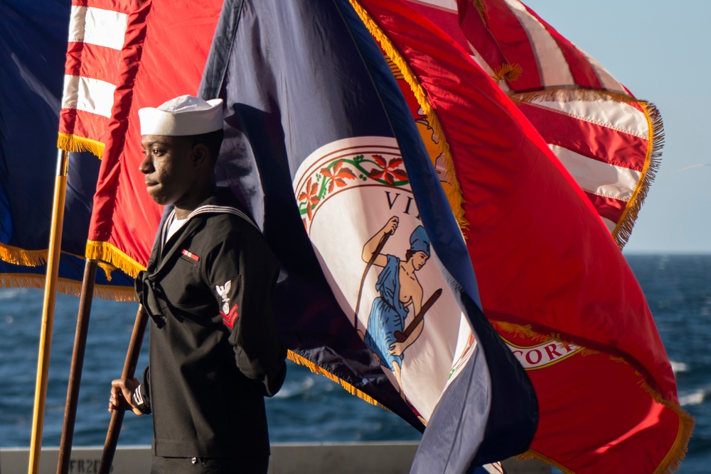 USS Harry S. Truman burial at sea ceremony