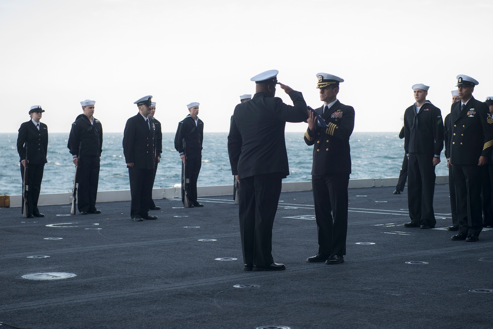 USS Harry S. Truman burial at sea ceremony