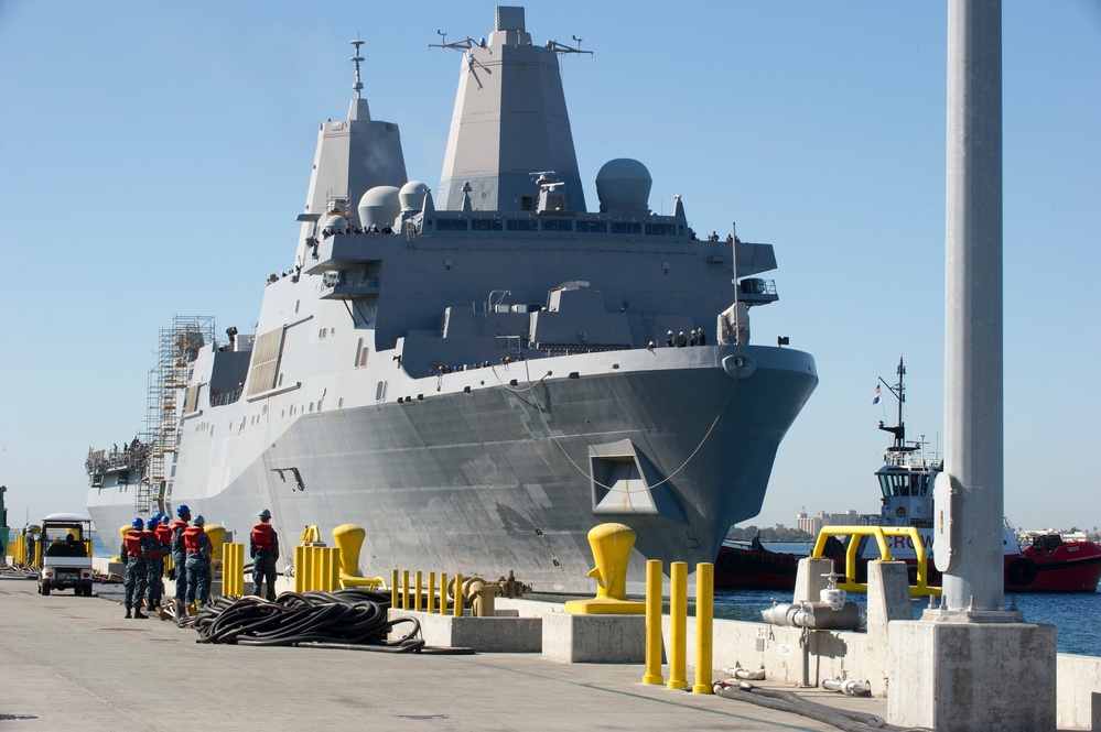 USS San Diego returns to port