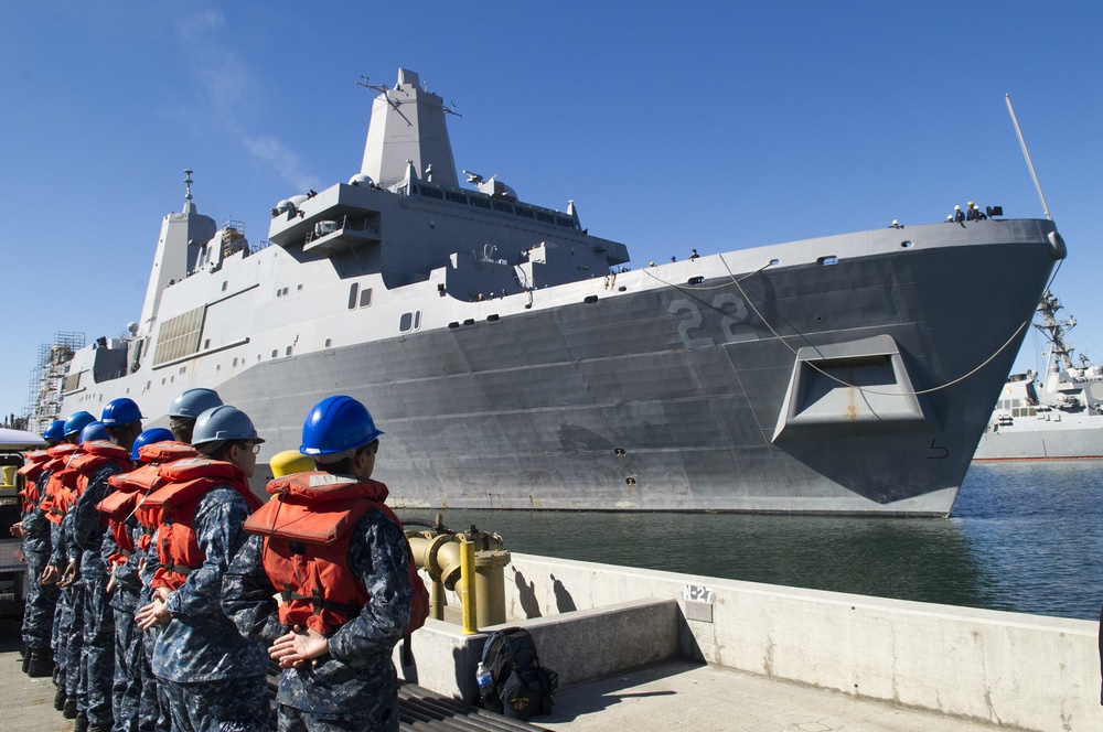 USS San Diego returns to port