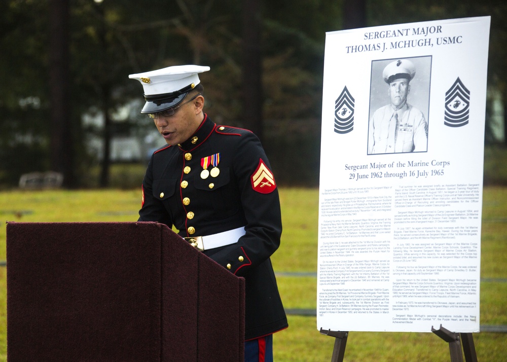 Sgt. Maj. McHugh Wreath-Laying Ceremony