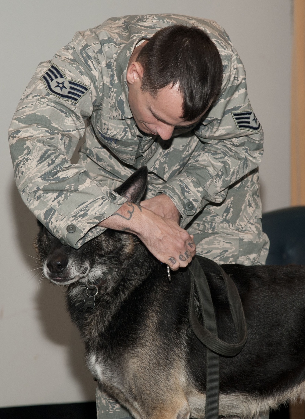 Vance retires two working dogs in joint ceremony