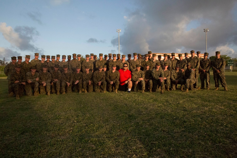 Marines of 1/2 meet the Mayor of Tinian