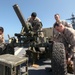 Artillery Marines practice in Gulf of Aden