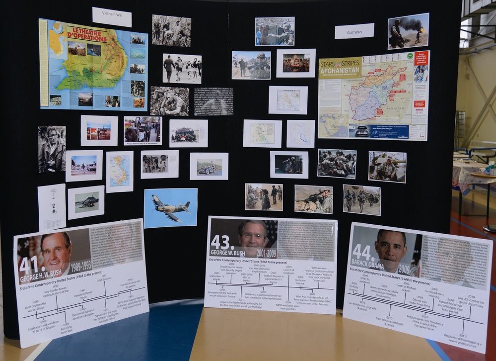 Veterants' tribute in Community Activity Center, Chievres Air Base