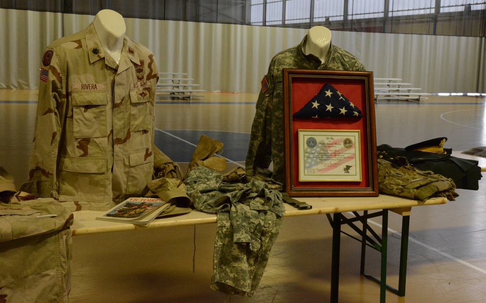 Veterants' tribute in Community Activity Center, Chievres Air Base