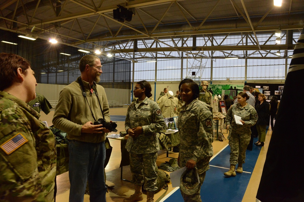 Veterants' tribute in Community Activity Center, Chievres Air Base