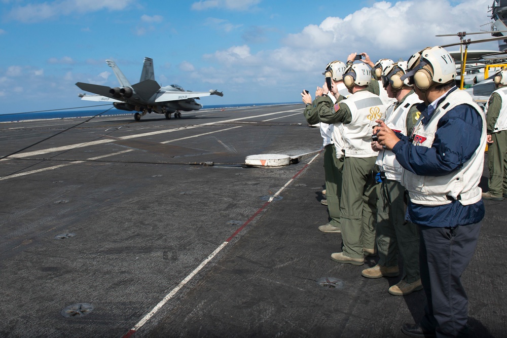 USS Ronald Reagan action