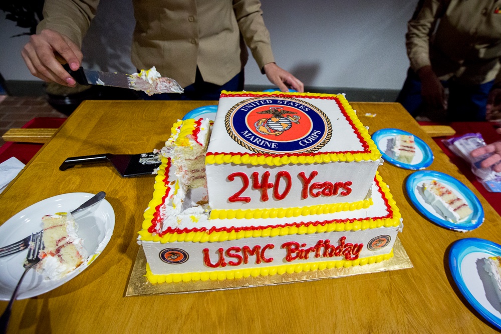 Local Marines celebrate Corps’ 240th with cake cutting