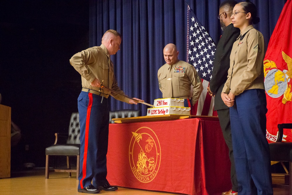Local Marines celebrate Corps’ 240th with cake cutting