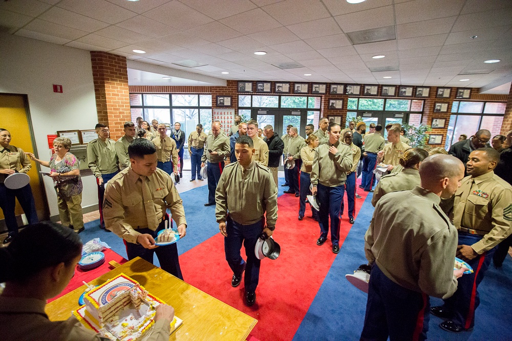 Local Marines celebrate Corps’ 240th with cake cutting
