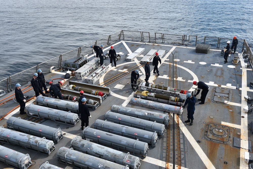 USS Lassen ordnance handling