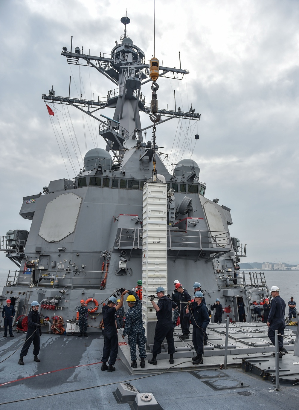 USS Lassen ordnance handling