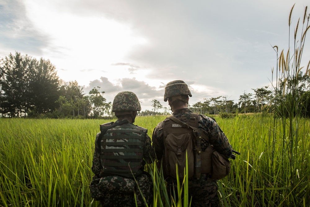 U.S. Marines teach amphibious operations to Malaysian soldiers