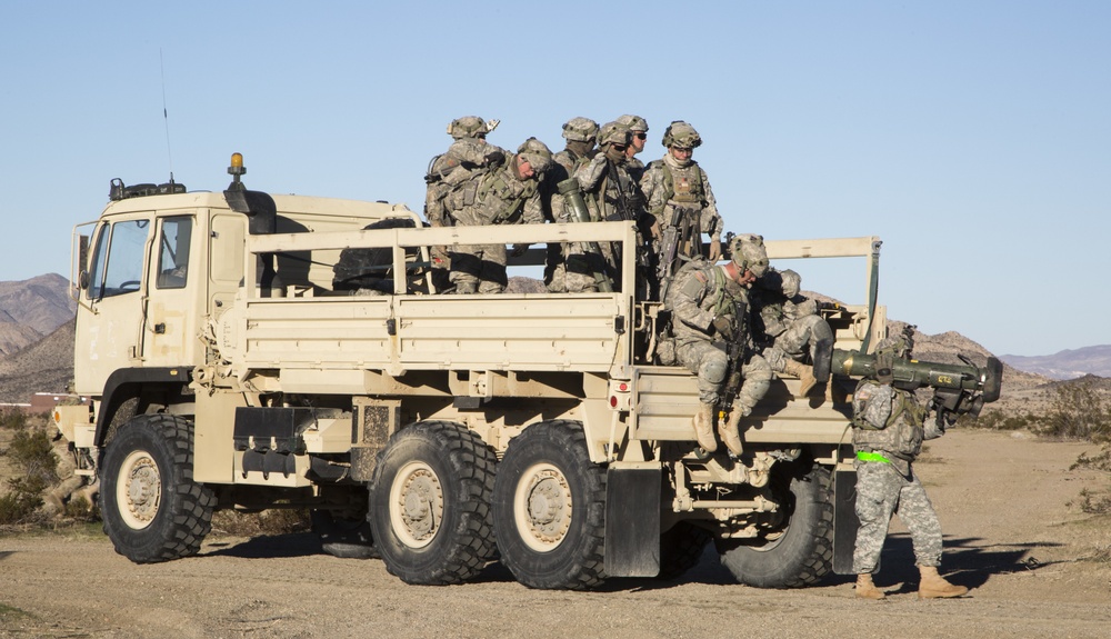 Soldiers assault an enemy stronghold in California