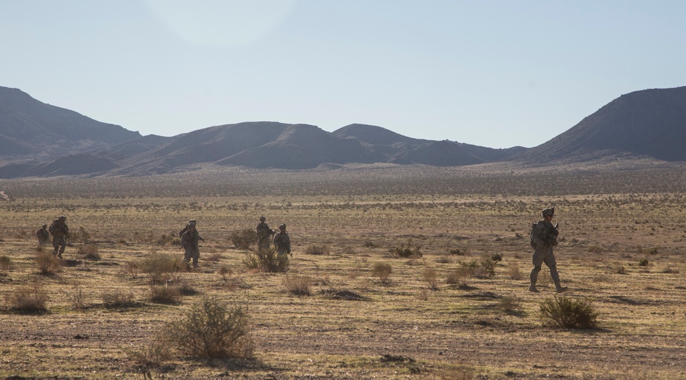 Soldiers assault an enemy stronghold in California