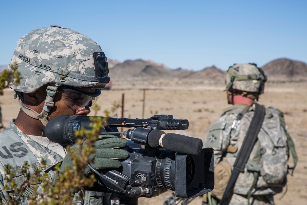 Soldiers assault an enemy stronghold in California