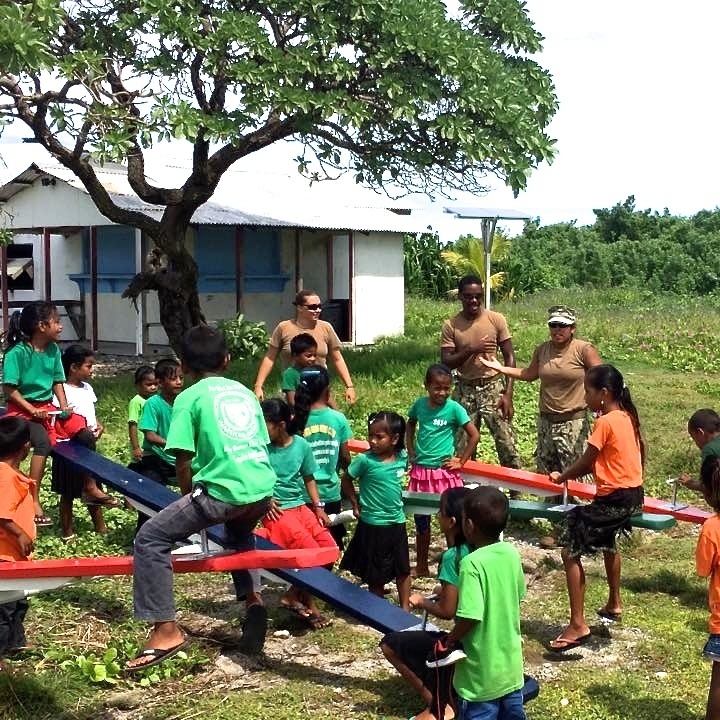 NMCB 1 builds playground equipment in Marshall Islands