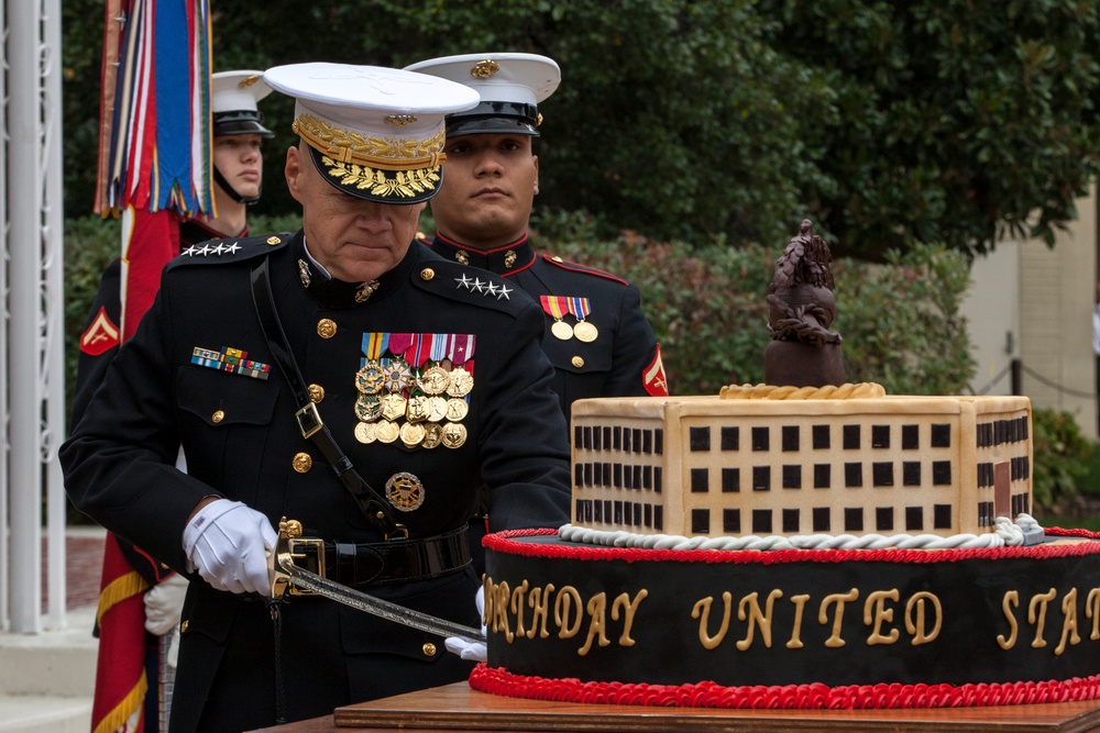 240th Marine Corps Birthday Cake Cutting Ceremony